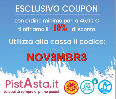 10% di sconto per ordine minimo pari a € 45,00